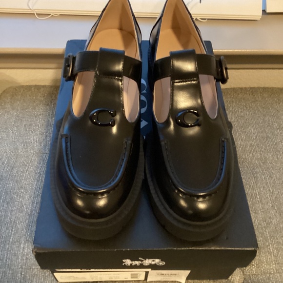 COACH Women's Liv Leather Mary Jane Flats, size 7.5 - Picture 9 of 14